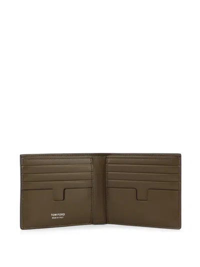 Tom Ford Leather Wallet In Green