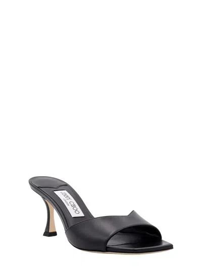Jimmy Choo Women Skye 70 Leather Heel Sandals In Black