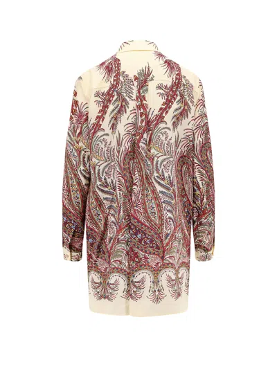 Etro Paisley Print Silk Shirt With Collared Neck