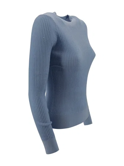 Max Mara Slim Fit Sweater In Blue