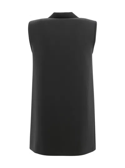 Max Mara Polo Blouse In Cady In Black