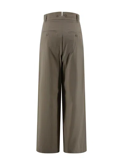 Weekend Max Mara High-waisted Wide Leg Trousers In Gray
