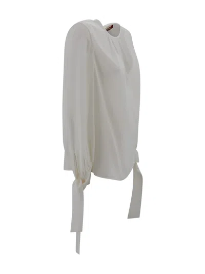 Max Mara Silk Blouse In Gray