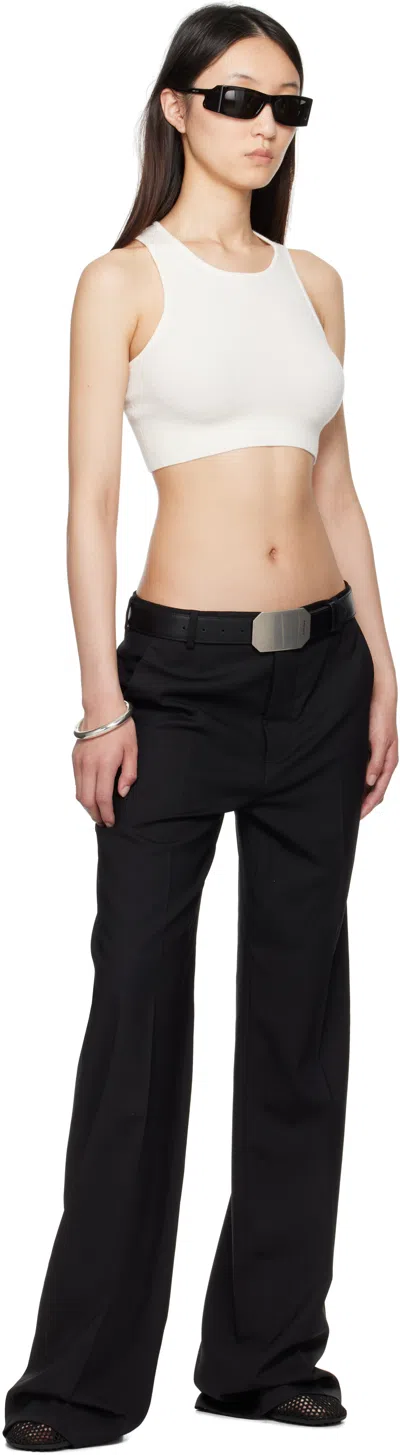 Essentials White Soft Rib Sport Tank Top