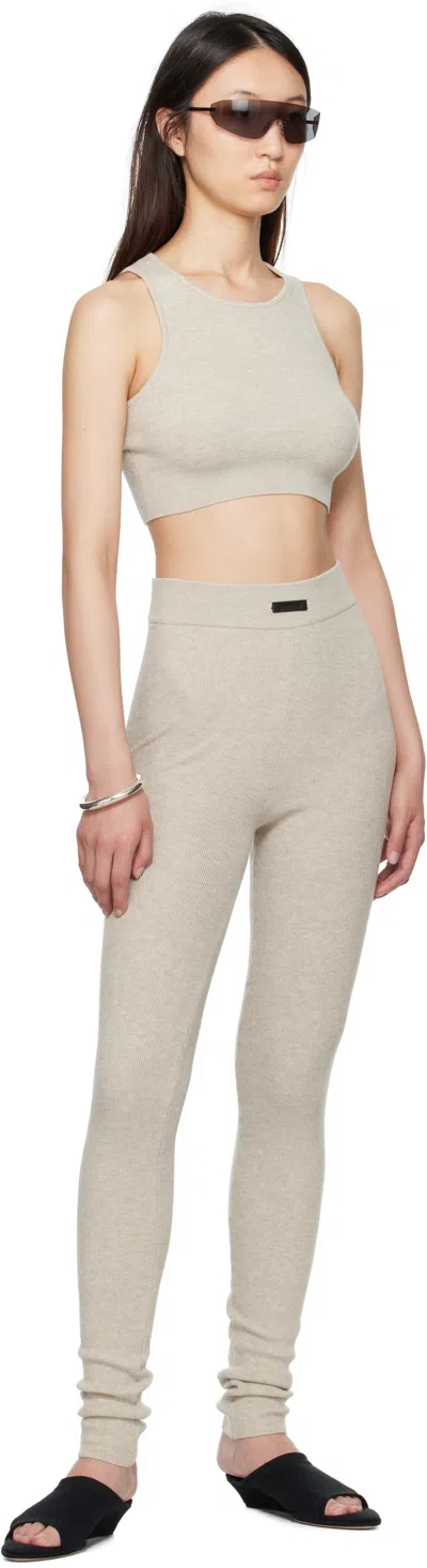 Essentials Taupe Soft Rib Sport Tank Top