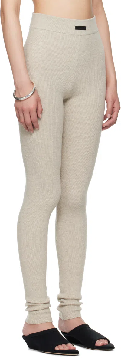 Essentials Taupe Soft Rib Leggings