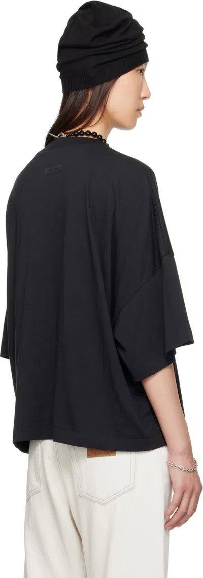 Essentials Black Boxy T-shirt In Black