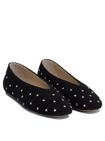 Le Monde Beryl Regency Crystal-embellished Suede Ballet Flats