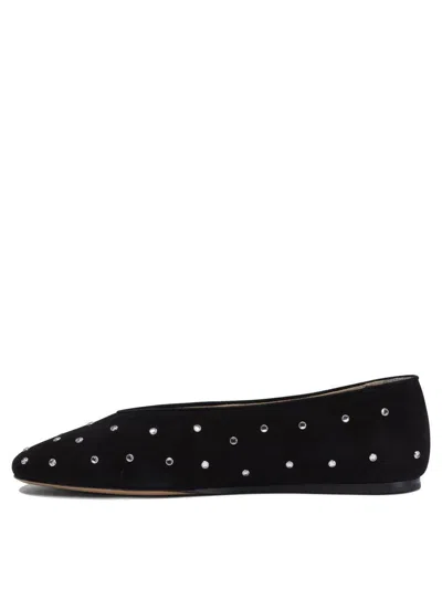Le Monde Beryl Regency Crystal-embellished Suede Ballet Flats