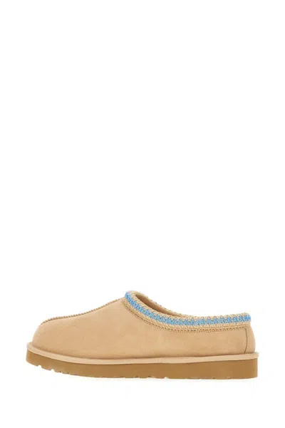 Ugg Cappuccino Suede Tasman Slippers In Brown