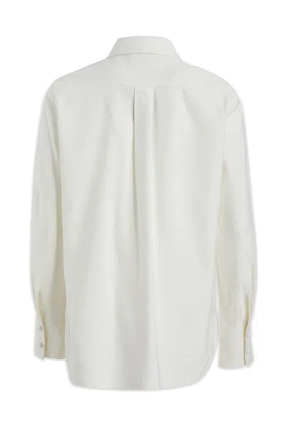 Chloé Embroidered Cotton Button-up Shirt In White