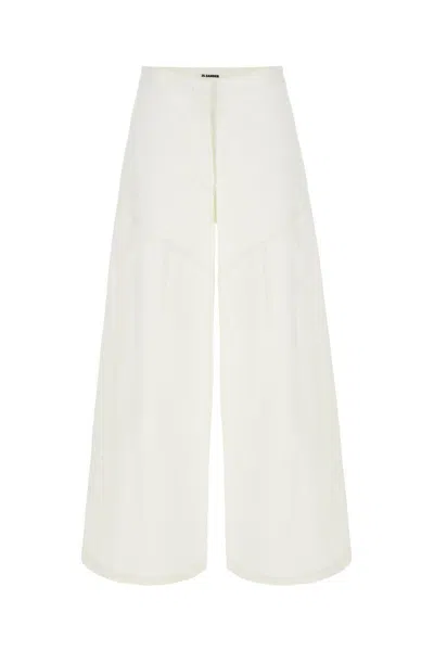 Jil Sander Ivory Denim Jeans In White
