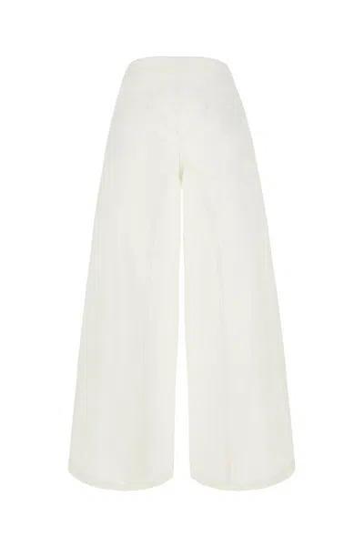 Jil Sander Ivory Denim Jeans In White