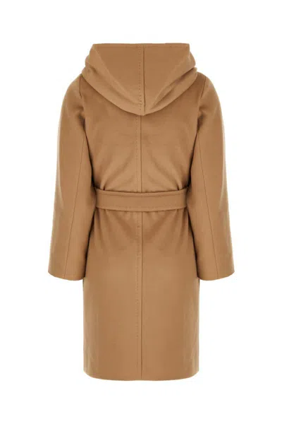 Max Mara Camel Wool Coat In Neutral