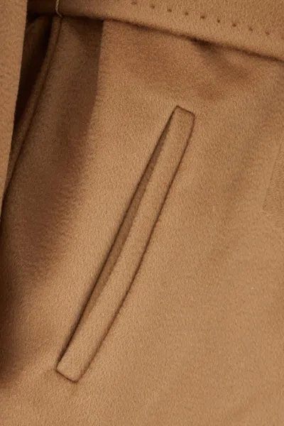 Max Mara Camel Wool Coat In Neutral