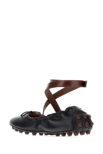 Tod's Gommino Leather Ballerina Shoes