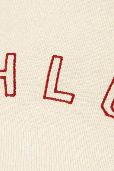 Chloé Logo Embroidered Heavy Cotton Wool T-shirt