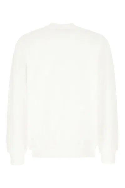 Casablanca Cotton Crew Neck Sweatshirt With Graphic Print In White