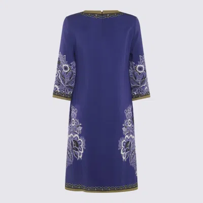 Etro Blue Multicolour Viscose Blend Dress
