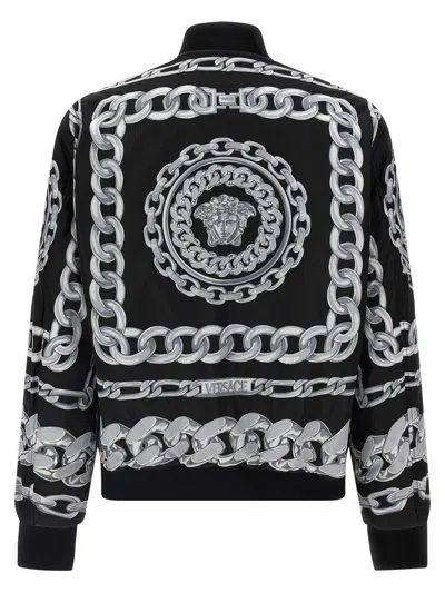 Versace Reversible Padded Printed Shell Bomber Jacket