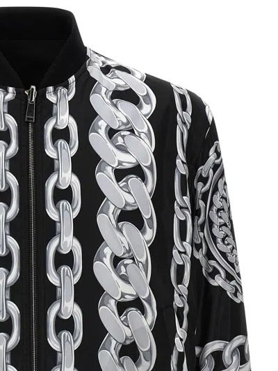 Versace Reversible Padded Printed Shell Bomber Jacket