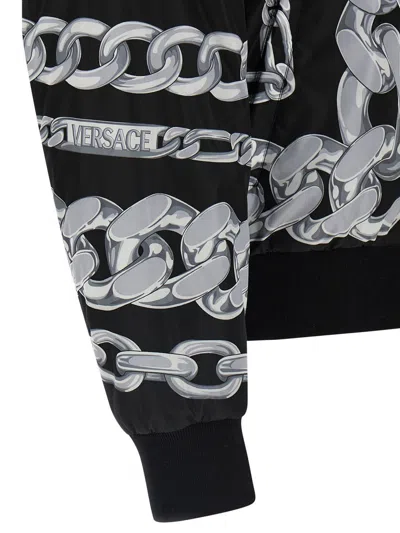 Versace Reversible Padded Printed Shell Bomber Jacket