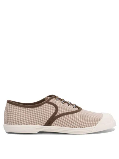 Valentino Bay By Bay Webbing-trimmed Checked Canvas Sneakers In Pink