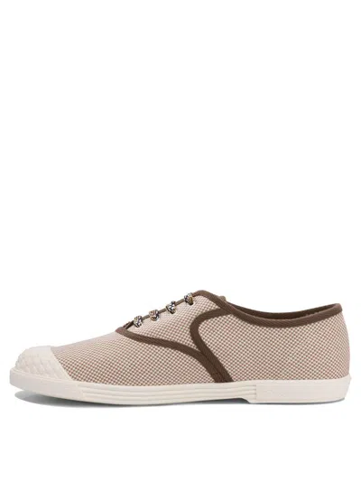 Valentino Bay By Bay Webbing-trimmed Checked Canvas Sneakers In Pink