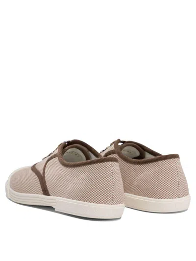 Valentino Bay By Bay Webbing-trimmed Checked Canvas Sneakers In Pink