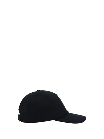 Moncler Grenoble Gabardine Baseball Cap In Black