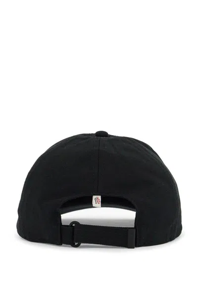 Moncler Grenoble Gabardine Baseball Cap In Black
