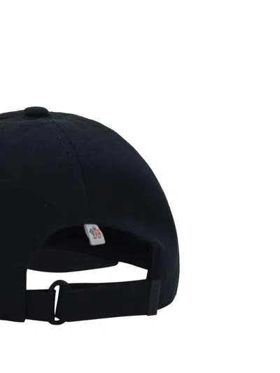 Moncler Grenoble Gabardine Baseball Cap In Black