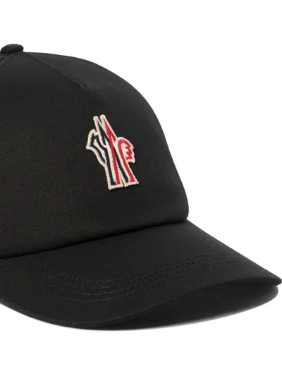 Moncler Grenoble Gabardine Baseball Cap In Black