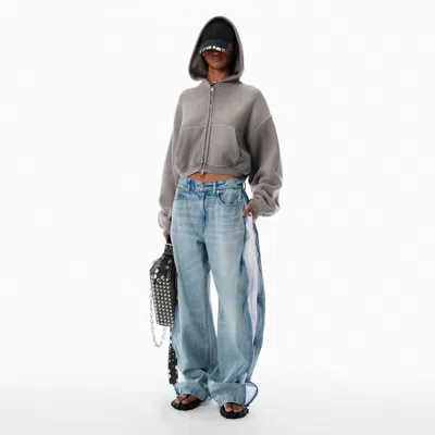 Alexander Wang Bleach Blue Expandable Basketball Mesh Jeans