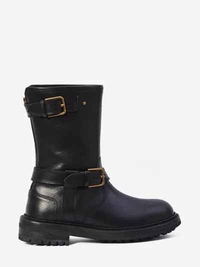 Dolce & Gabbana Black Smooth Leather Boot
