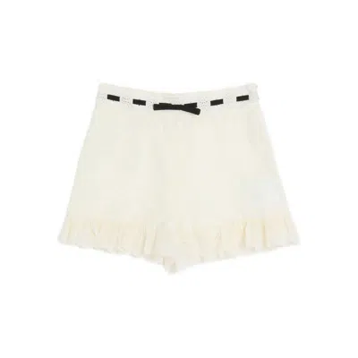 Valentino Daisy Sangallo Shorts Mit Tupfen Frau Elfenbein 44 In Neutral