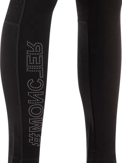 Moncler Grenoble Black Nylon Blend Leggings In Black