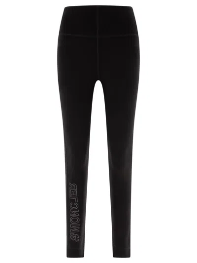 Moncler Grenoble Black Nylon Blend Leggings In Black