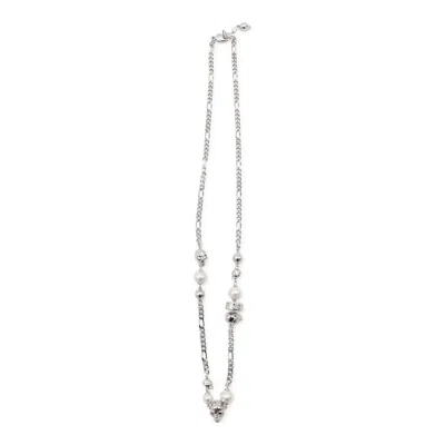 Alexander Mcqueen 925 Silver Necklace In Metallic
