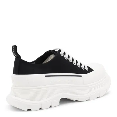 Alexander Mcqueen Black Canvas Tread Slick Sneakers In Multi