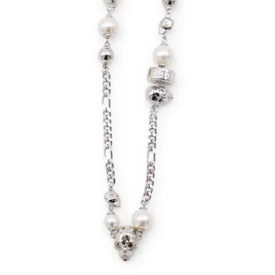 Alexander Mcqueen 925 Silver Necklace In Metallic