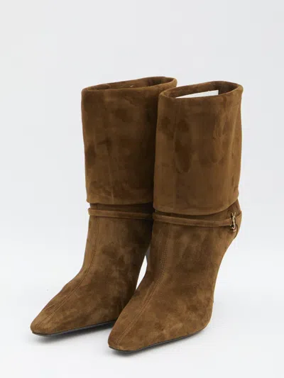 Saint Laurent Suede Niki Boots