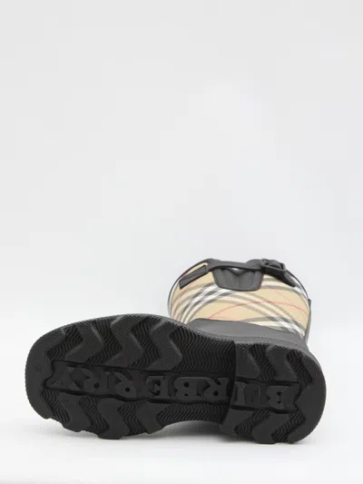 Burberry Marsha Stamp High Synthetic Rubber Rain Boots