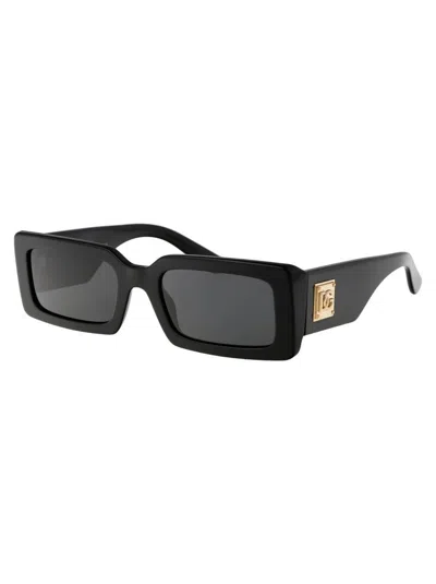 Dolce & Gabbana Black Acetate Sunglasses In Black