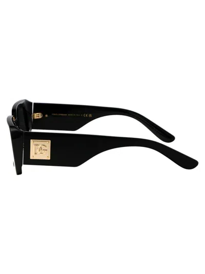 Dolce & Gabbana Black Acetate Sunglasses In Black