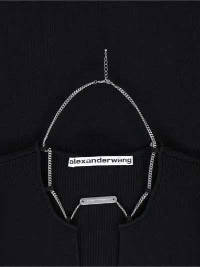 Alexander Wang Viscose Blend Mini Dress In Black