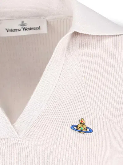 Vivienne Westwood Ribbed Texture Short Sleeves In White