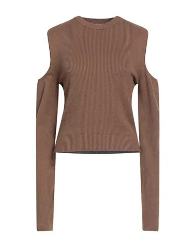 Hinnominate Woman Sweater Camel Size M Viscose, Polyester, Polyamide In Brown