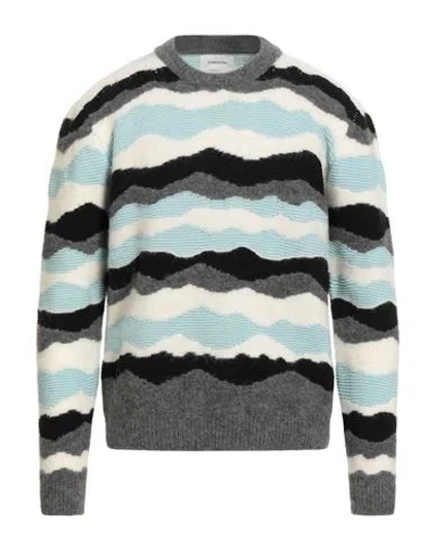 Atomofactory Man Sweater Sky Blue Size L Wool, Alpaca Wool, Polyamide, Elastane