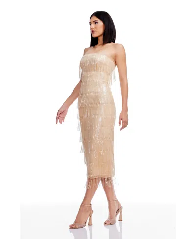 Dress The Population Women's Viviana Strapless Bodycon Dress In Neutral